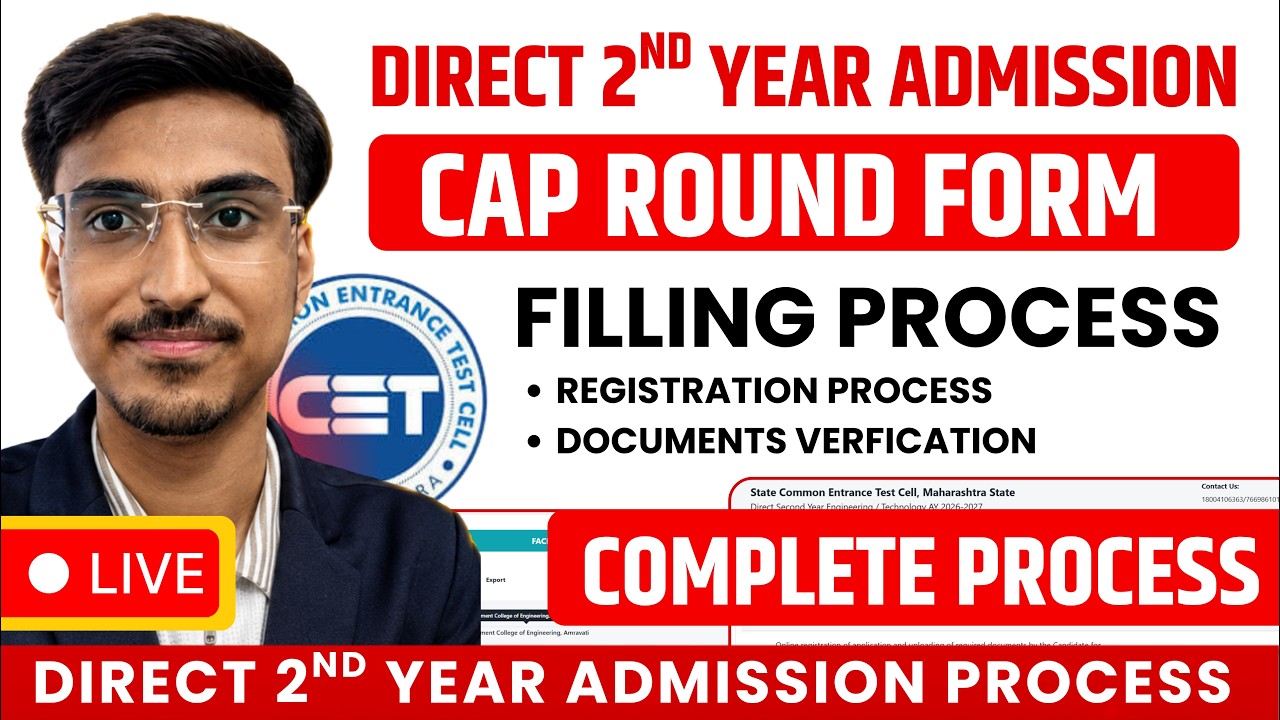 🔥Direct Second Year Admission Started | DSE CAP Registration Process | MSBTE Diploma to Engineering
