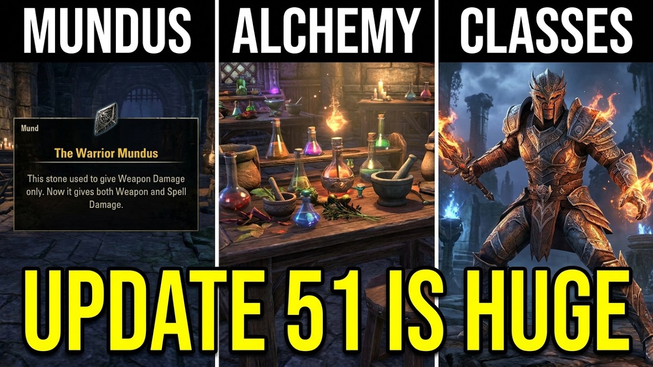 ESO Update 51: Massive Mundus, Alchemy & Class Reworks