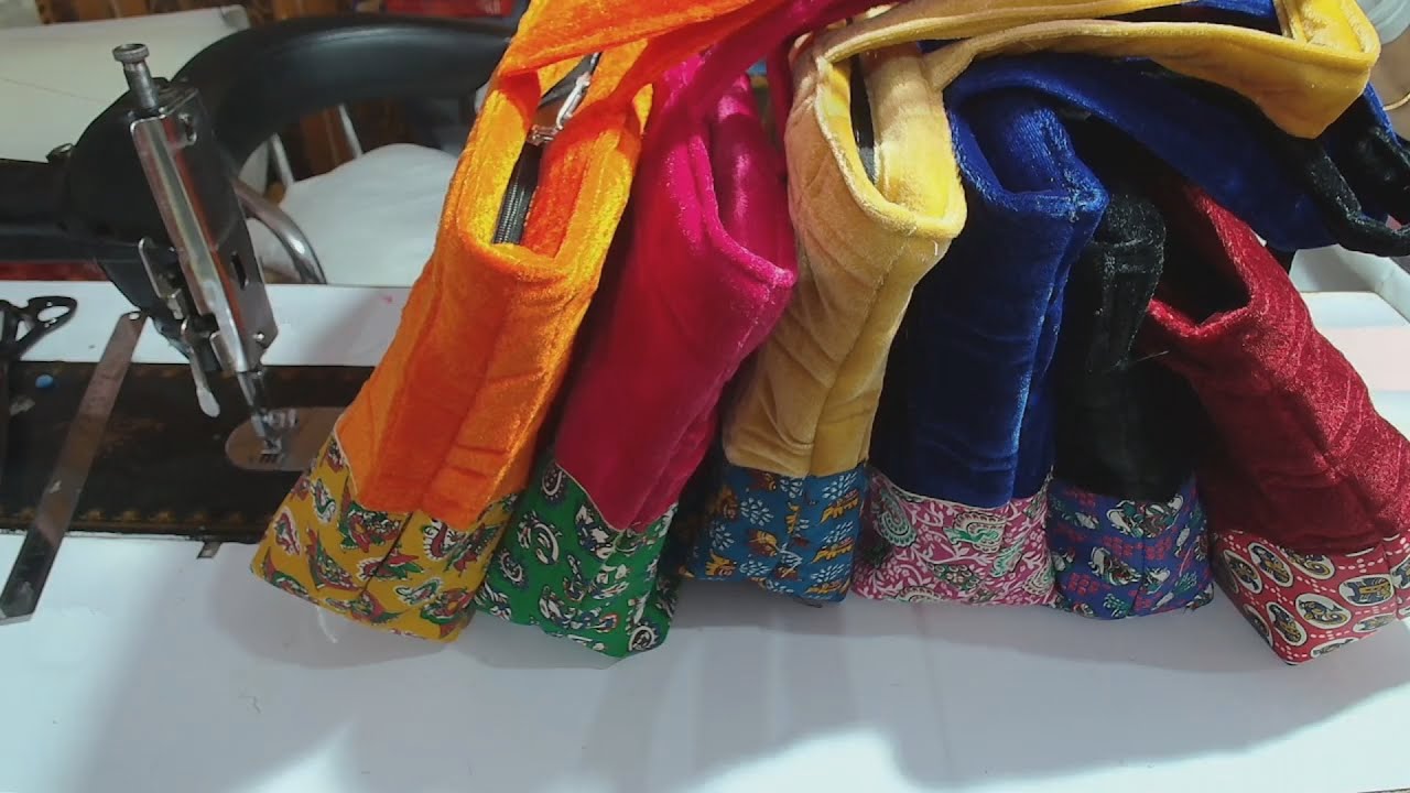 वेल्वेट कपड़े से बनायें खूबसूरत डिज़ाइनर बैग / DIY DESINER BAG OF VELVET FABRIC/ STEP BY STEP TUTORIAL