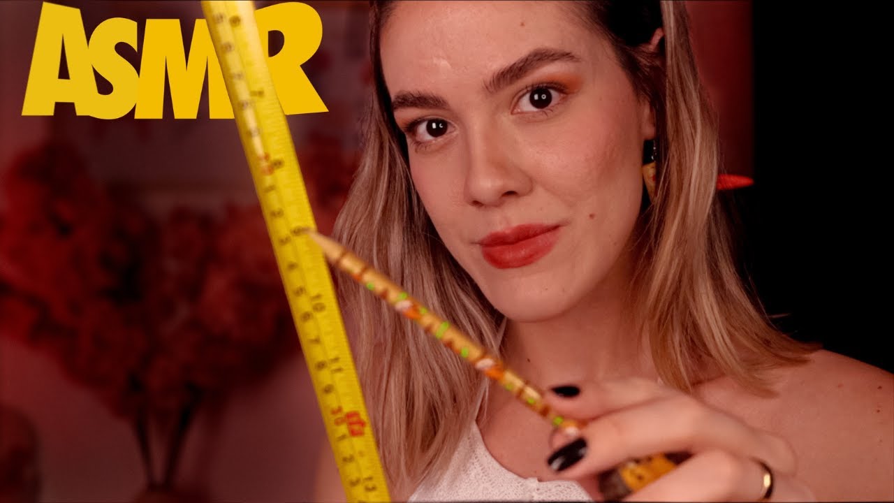ASMR Medindo Cada Centímetro do Seu Rosto & Voz Suave e Visual Triggers  |  GABIWEE