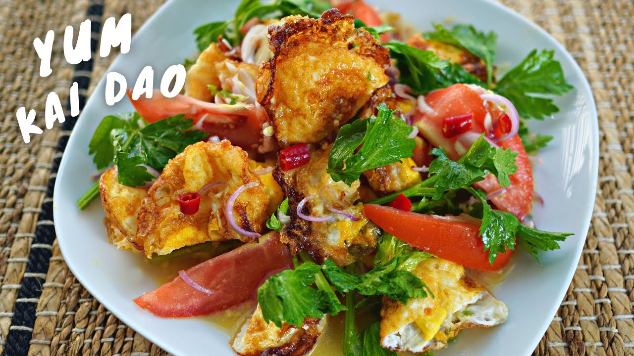 CRISPY FRIED EGG SALAD | YUM KAI DAO ยำไข่ดาว
