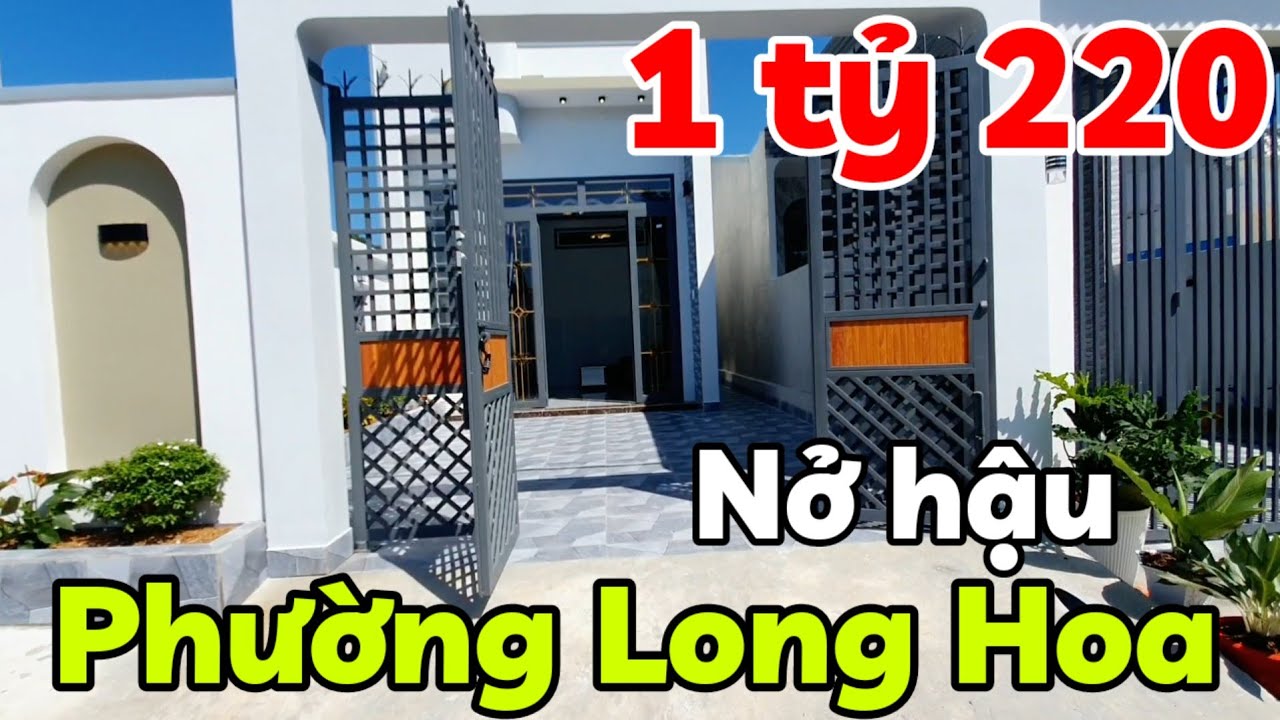 Nhà đẹp mới xây 100% nở hậu giá 1 tỷ 220 triệu đường 20m gần Chợ Long Hải phường Long Hoa Tây Ninh
