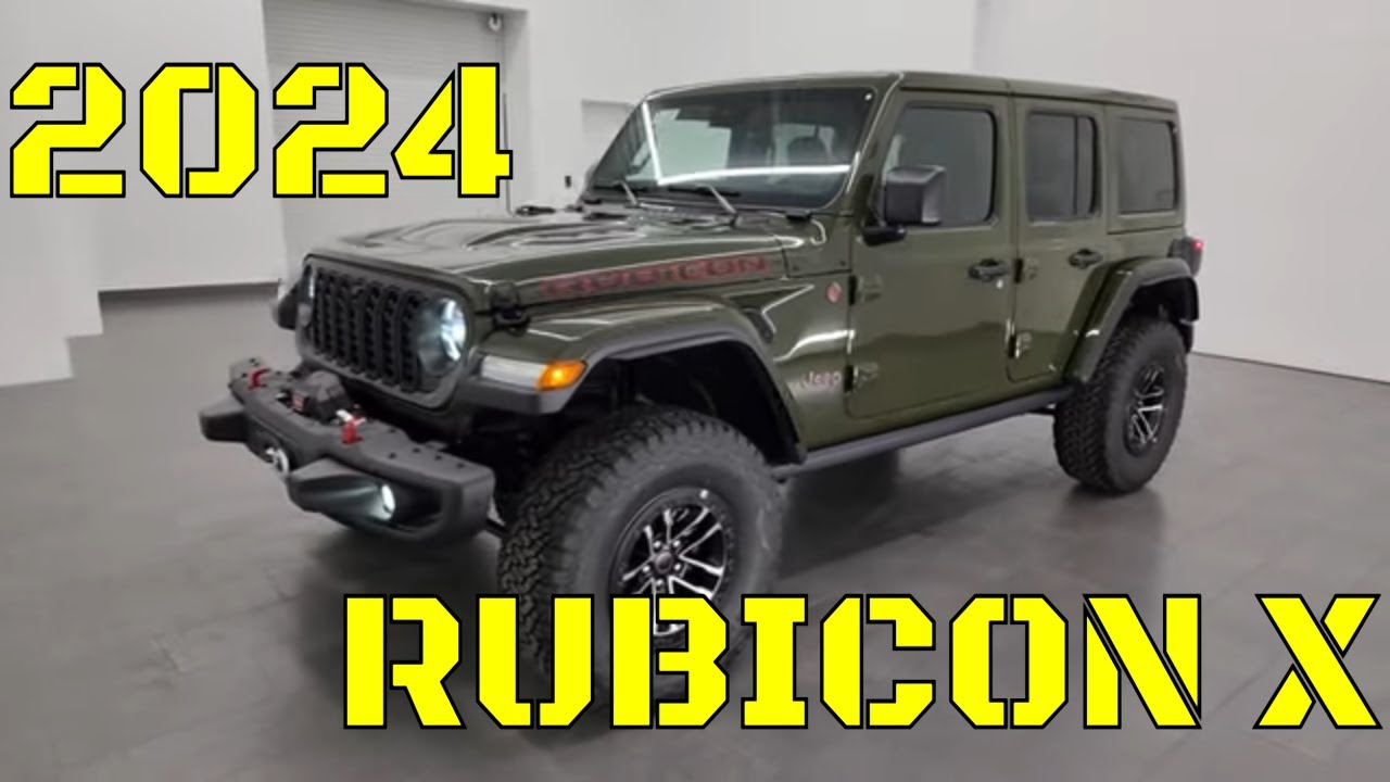 2024 JEEP WRANGLER RUBICON X 4 DOOR SARGE GREEN FULL 4K WALKAROUND 24J129 SOLD!