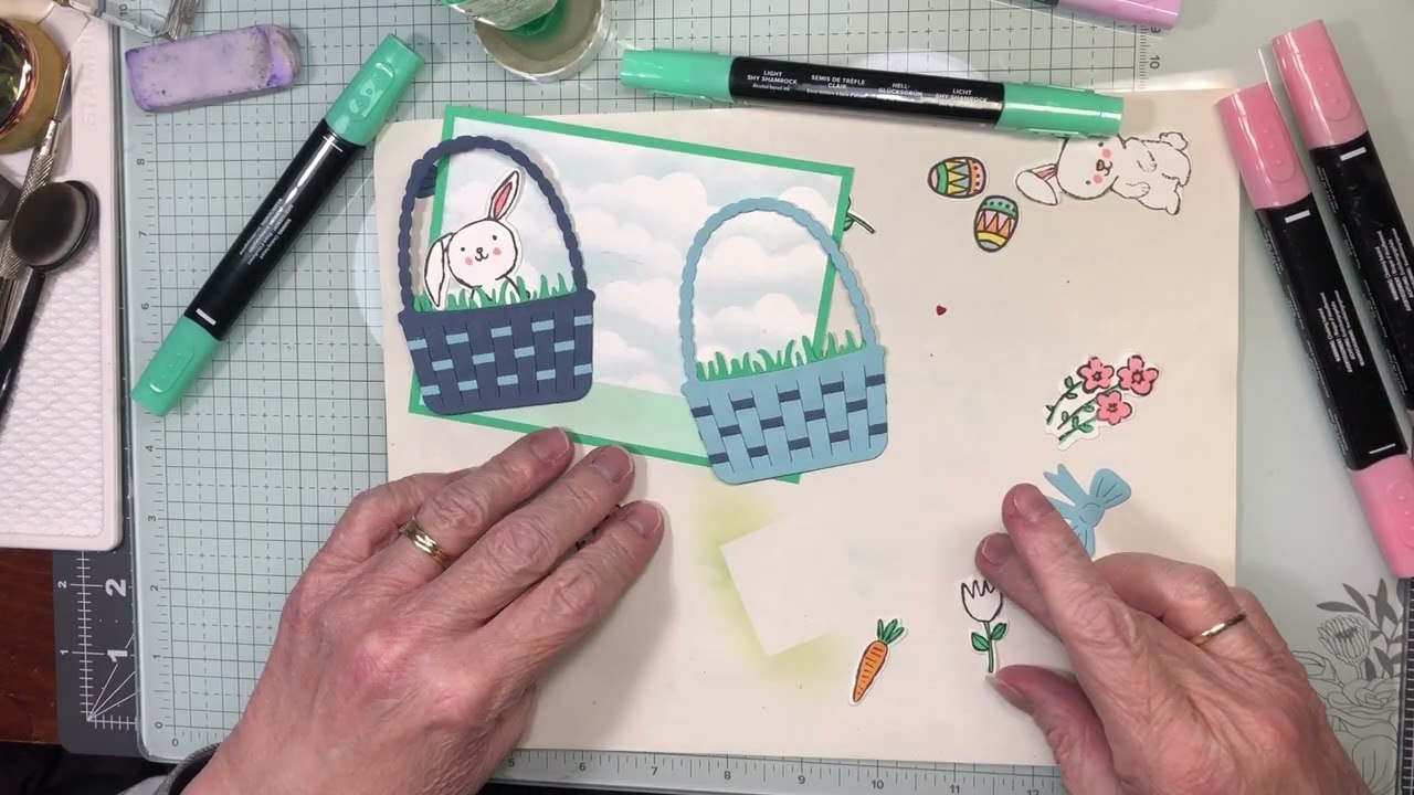 Easter Basket Grandchildren Card