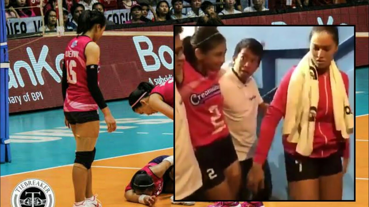 ALYSSA VALDEZ INJURY ON PVL KIEFER & MICHELLE GUMABAO TO THE RESCUE