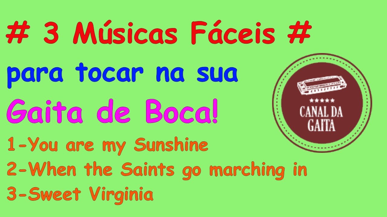 3 M&uacute;sicas f&aacute;ceis para Gaita de Boca