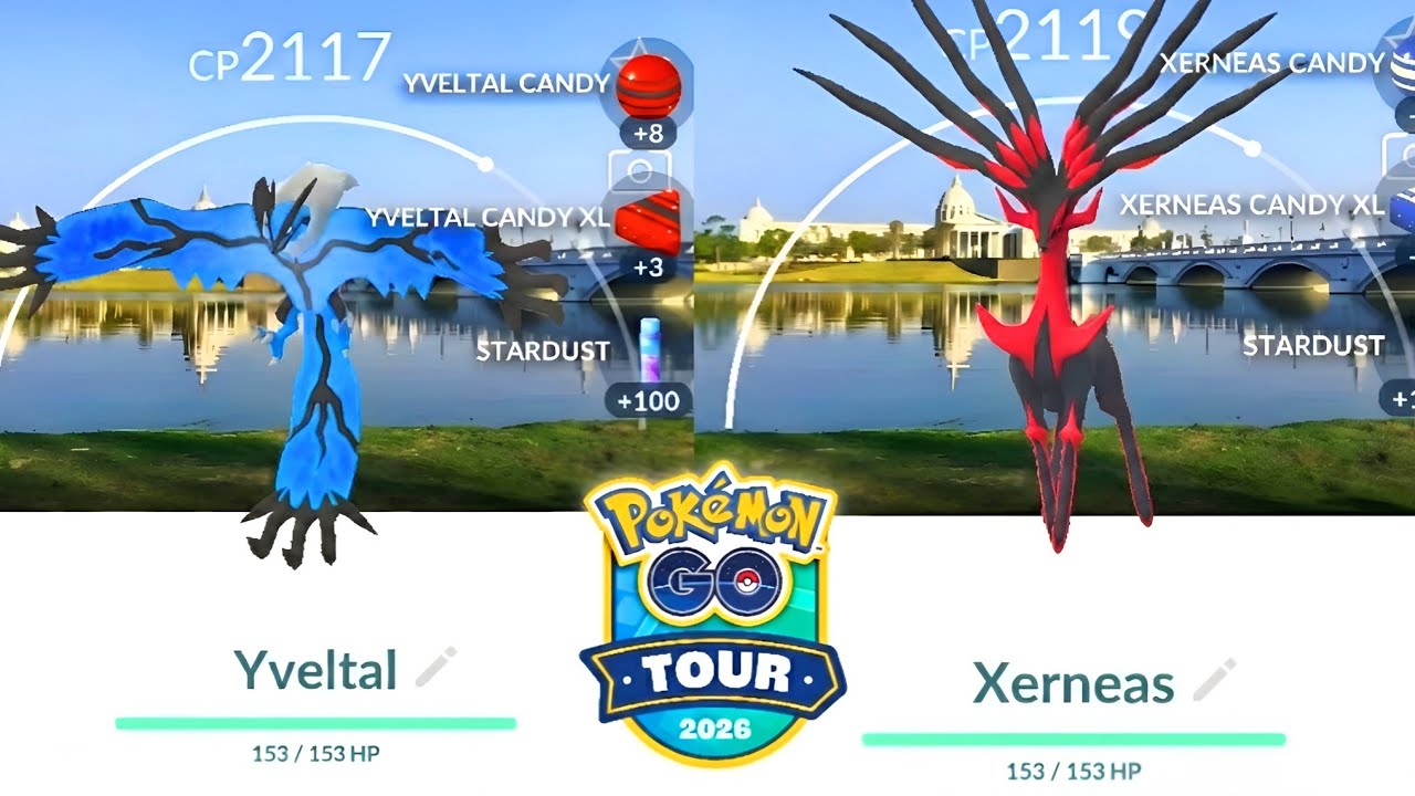 New✨️ Kalos Tour Background Xerneas & Yveltal in pokemon go.