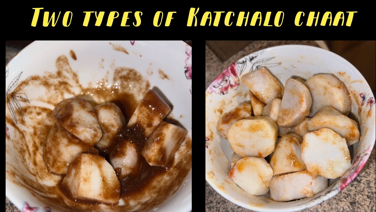 Two Types of kachalo chaat recipe | Kachalu chaat recipe| Pera kachalu without chatney 