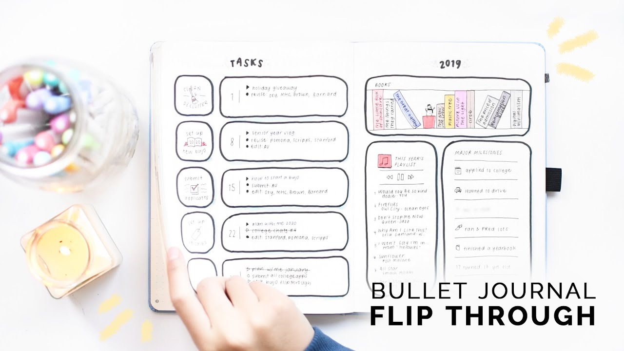 2019 bullet journal flip-through ⭐ minimal bujo inspiration!