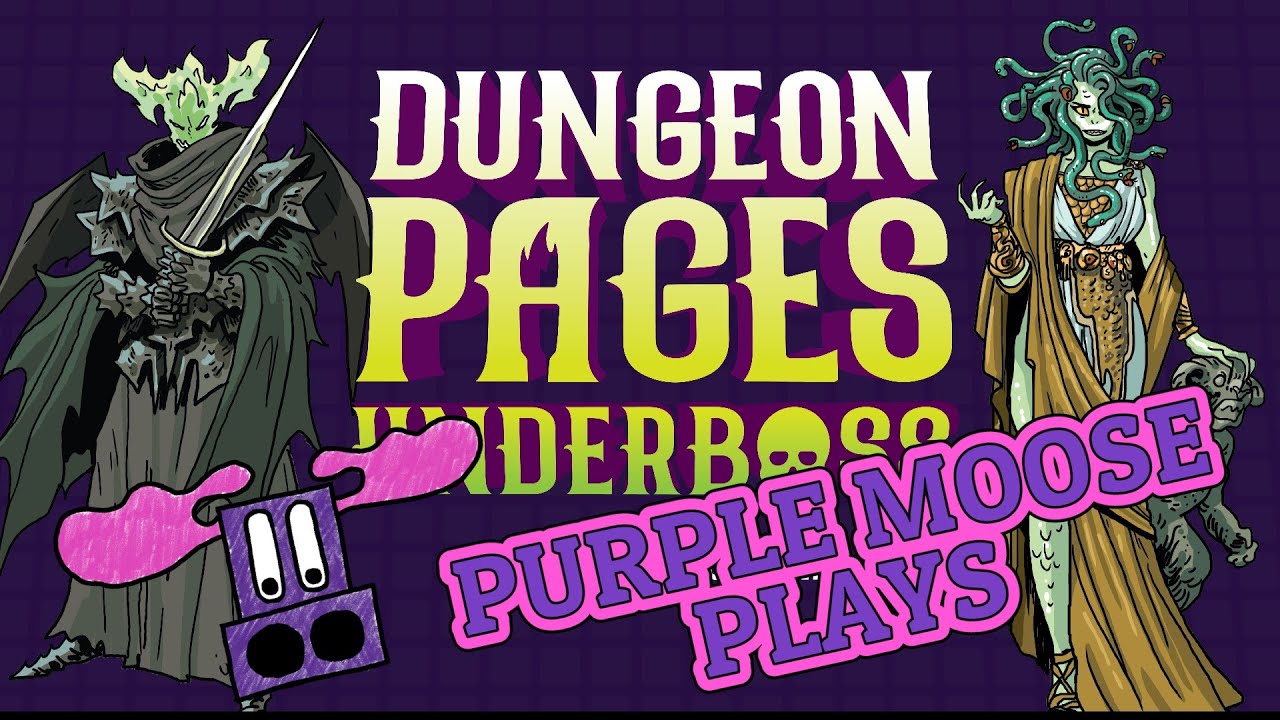Purple Moose Plays...Dungeon Pages Underboss PNP - Kickstarter Preview