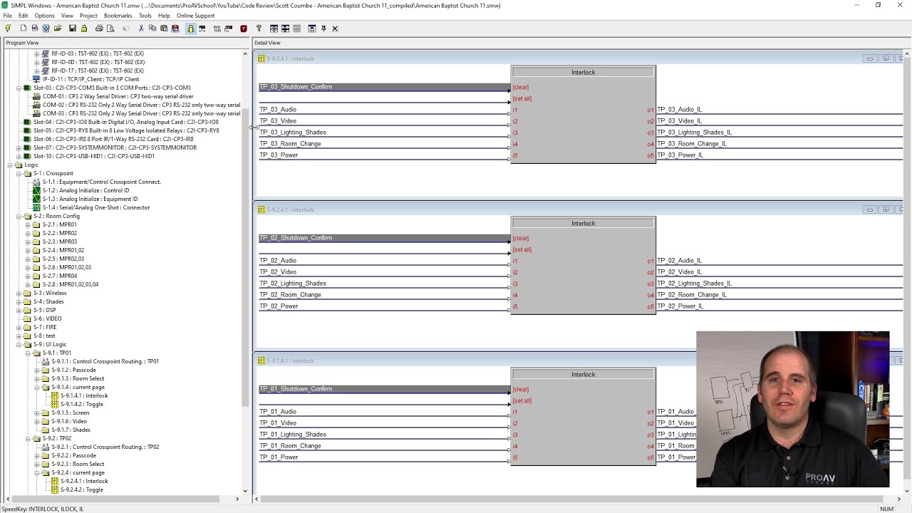 Crestron SIMPL Code Review - Room Combine System