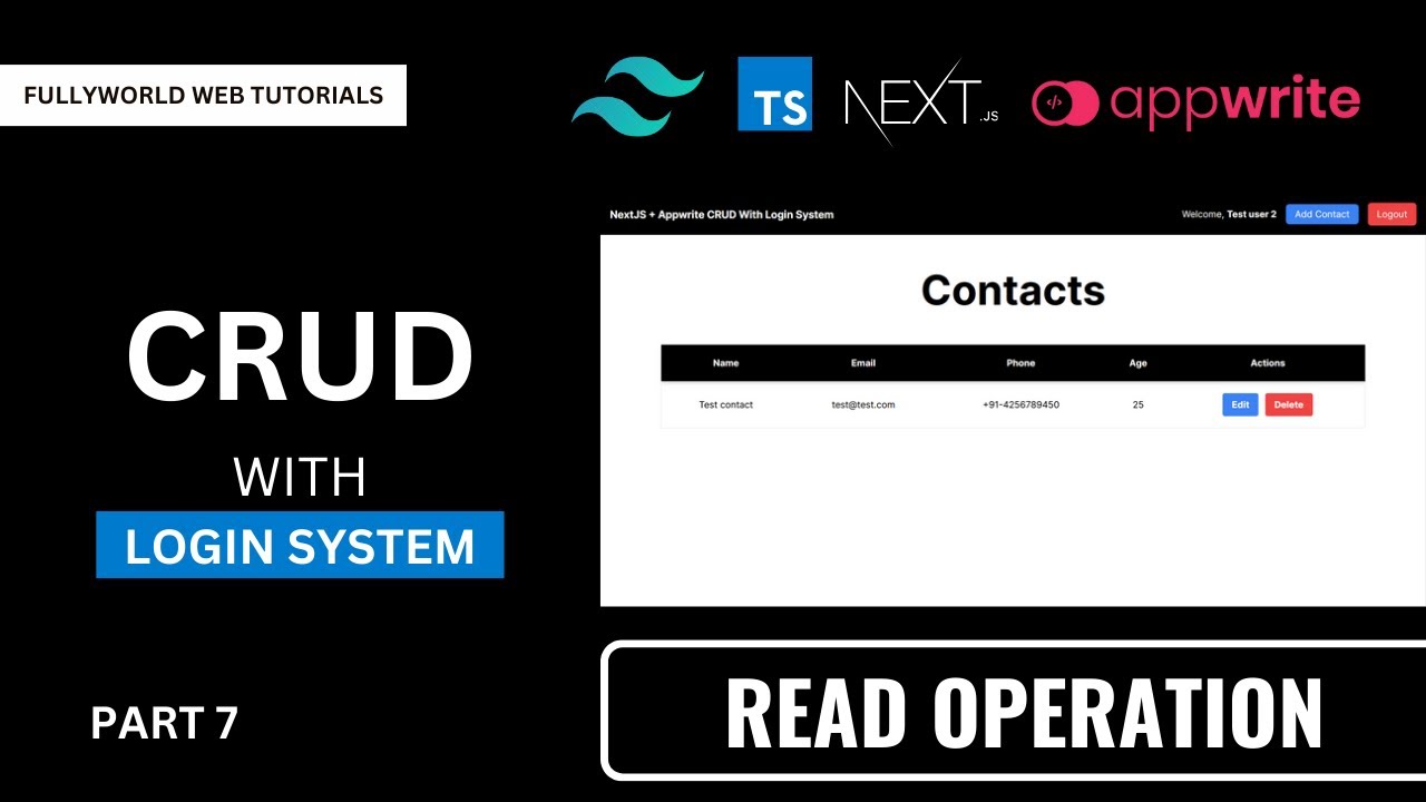 #7 Read Operation | NextJS + Appwrite CRUD With Login System
