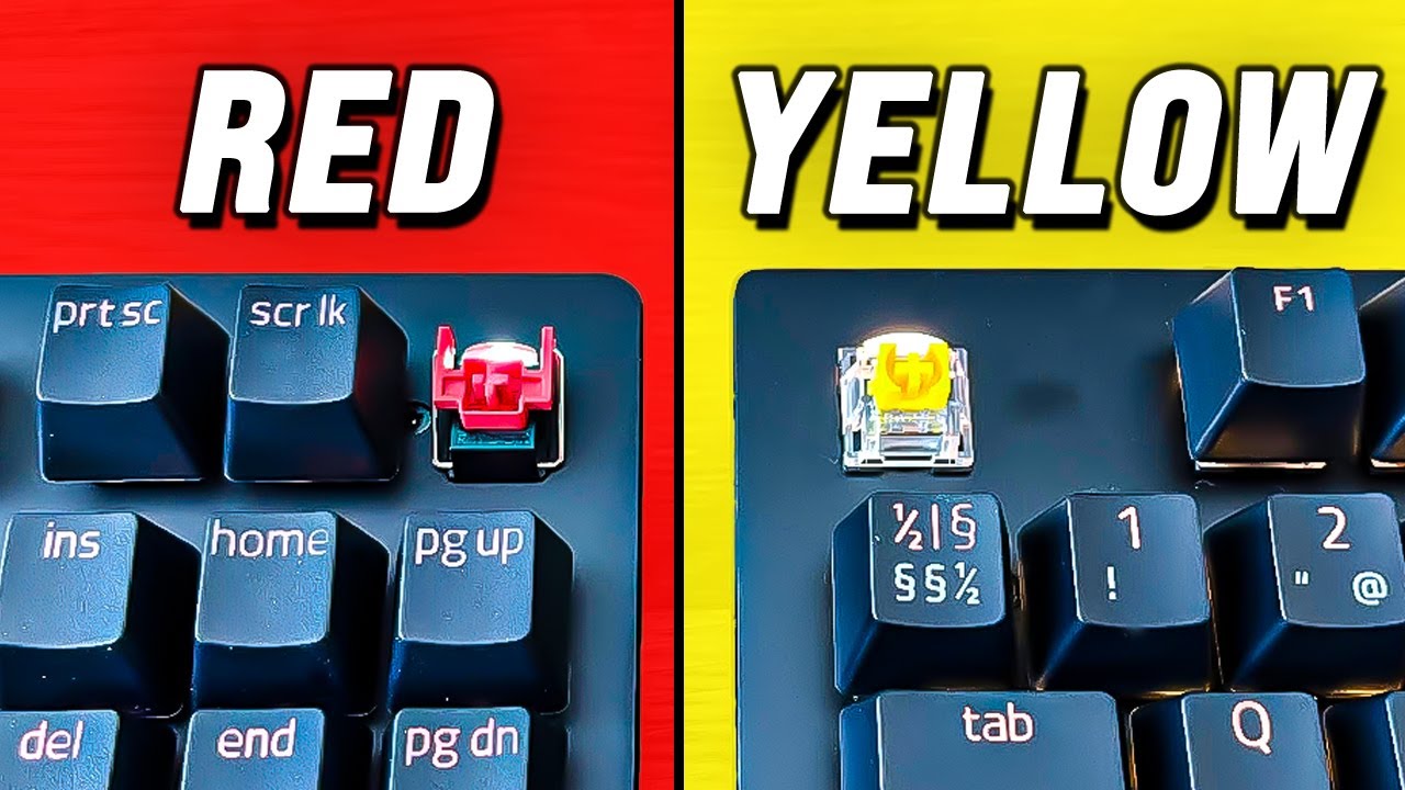 RAZER Red vs. RAZER Yellow Switches Sound Test