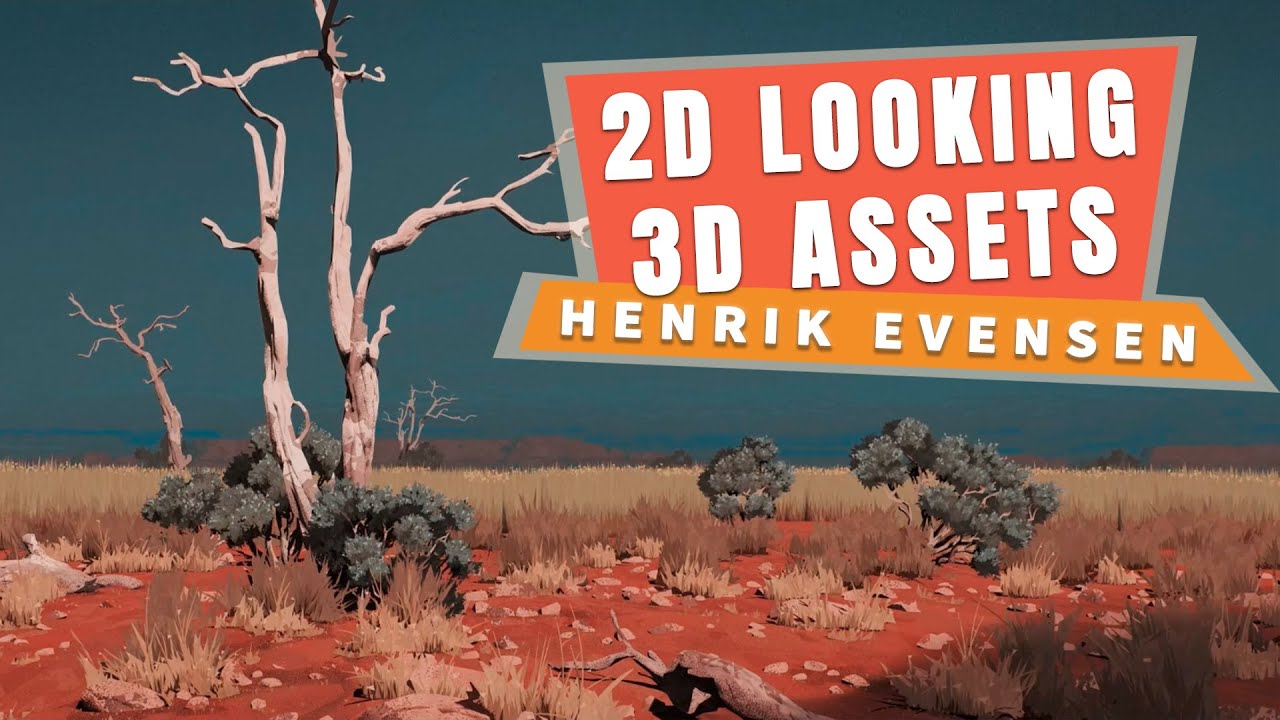 2D looking 3D assets in Blender  | Henrik Evensen