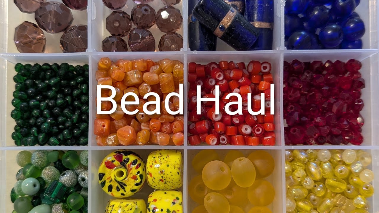 Bead Haul Unboxing & Organizing #beads #unboxing #organizing 