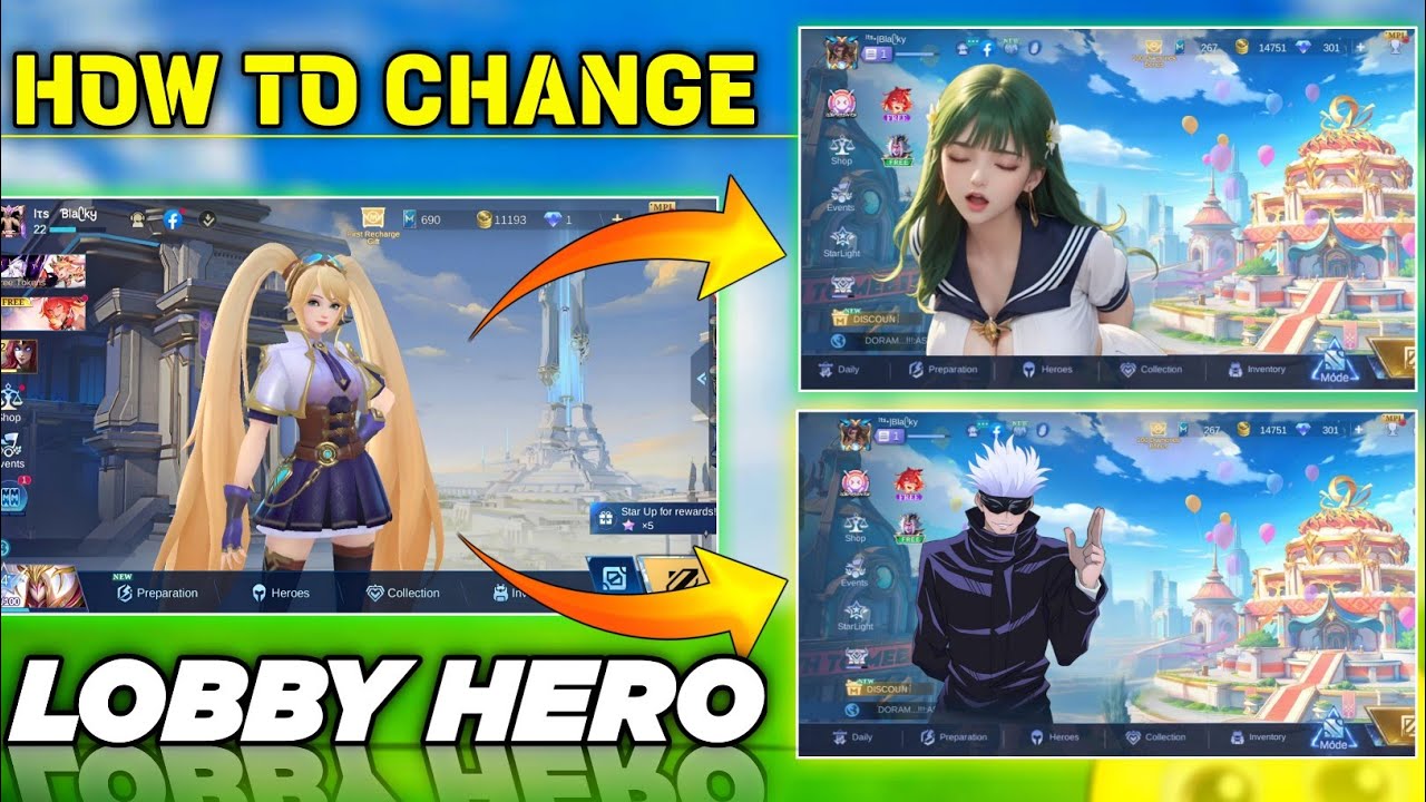 HOW TO CHANGE LOBBY IN MOBILE LEGENDS 🔥 | MOBILE LEGENDS LOBBY HERO CHANGE KASE KARE 😉