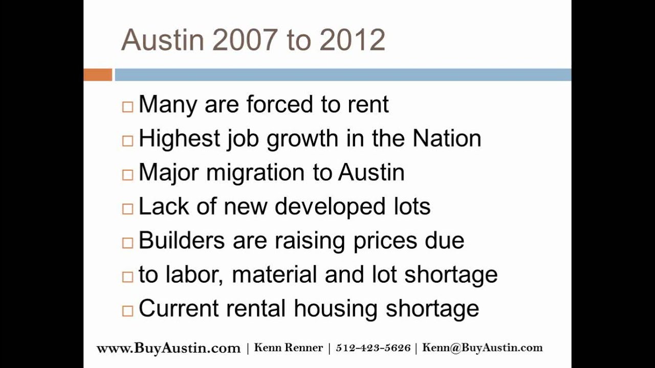 Austin Housing Shortage - Reasons Why - 512-423-5626