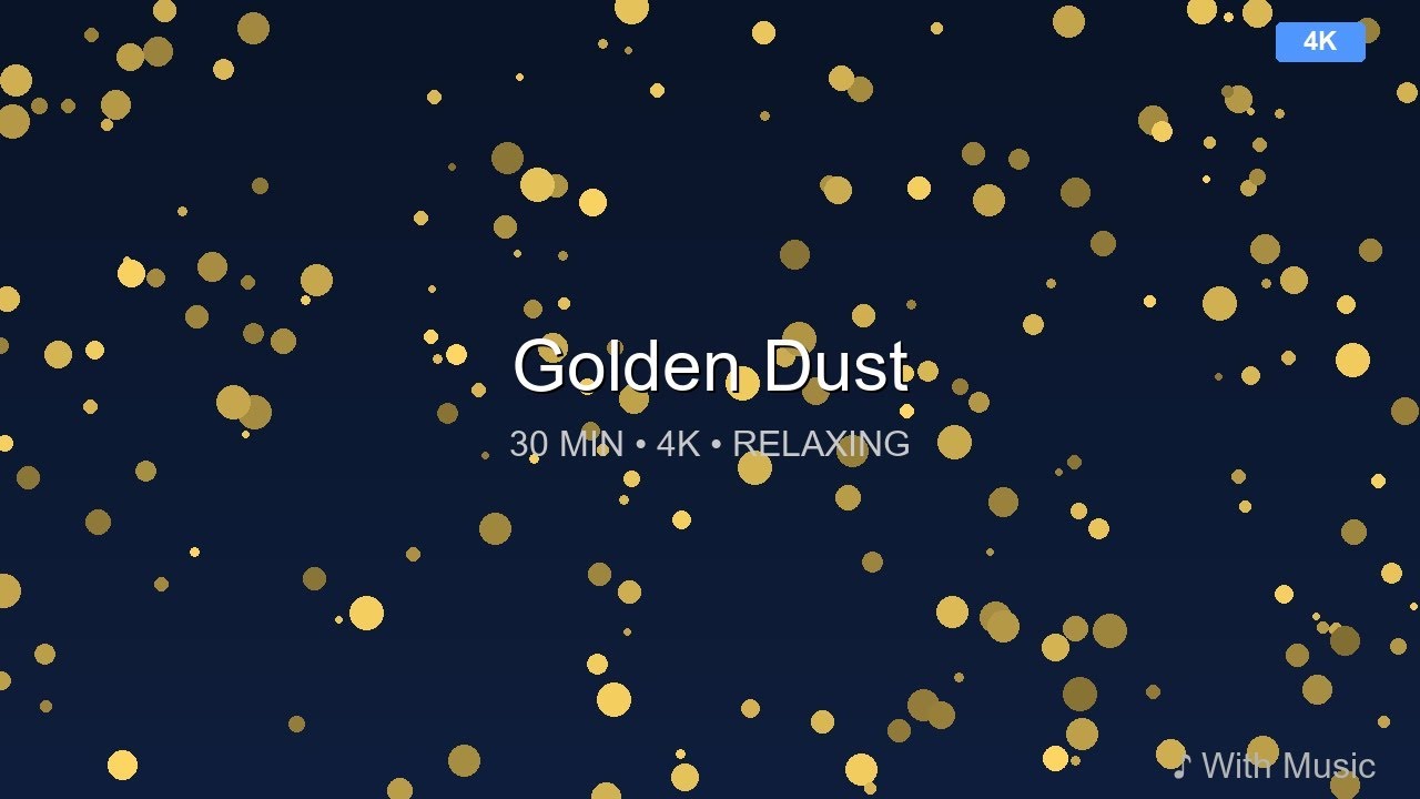 Golden Dust Particles ✨ 30 Minutes 4K Relaxing Ambient Video with Calming Music