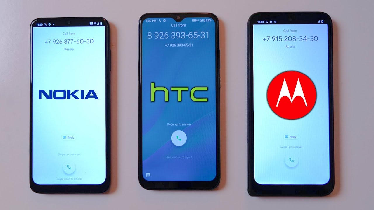 Nokia G21 vs HTC Wildfire E3 vs Motorola Defy Incoming Call