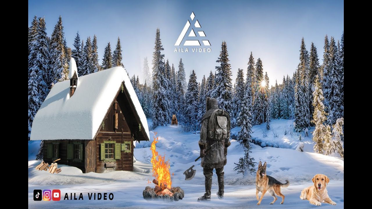 Winter Life at Secluded Off-Grid Cabin  الحياة في المرتفعات الجبل جزاء 5
