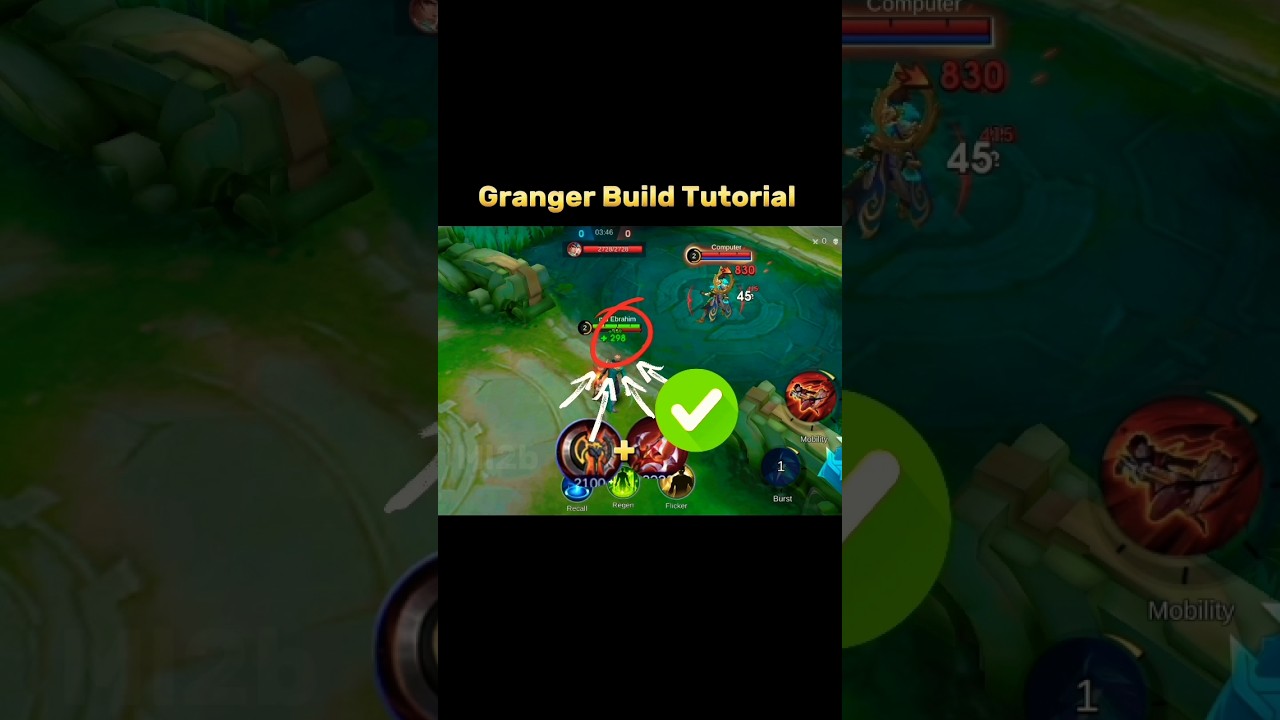 Granger Build Tutorial Mobile legends #ml2b #granger #mlbb #tutorial #shorts