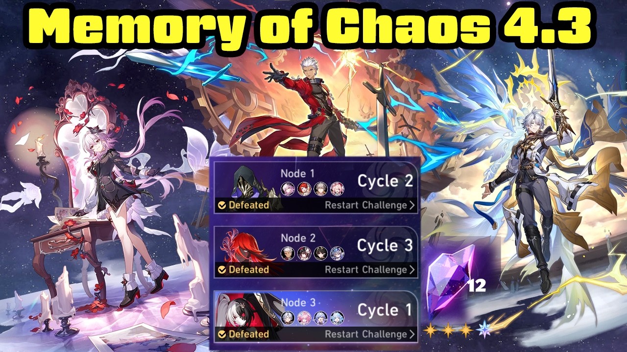 New Memory of Chaos 12 Starward Mode | Evernight Archer Phainon | Honkai Star Rail 4.3