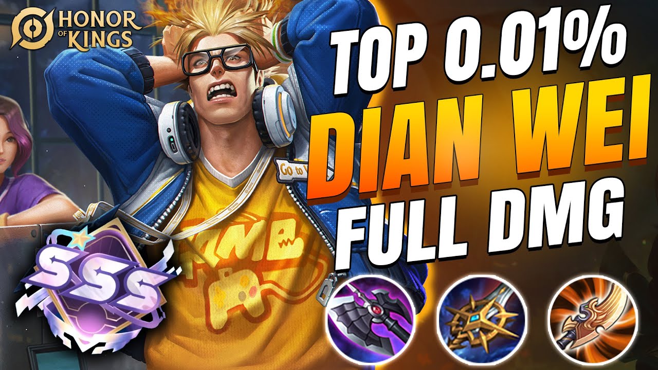 TOP 1 DIAN WEI💥 DESTROYS EVERYONE IN HIGH RANK | Honor of Kings
