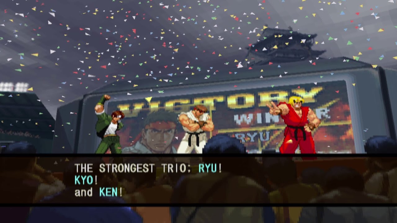 Capcom vs. SNK 2: Mark of the Millennium 2001 - Ryu/Kyo/Ken - Arcade Mode Playthrough