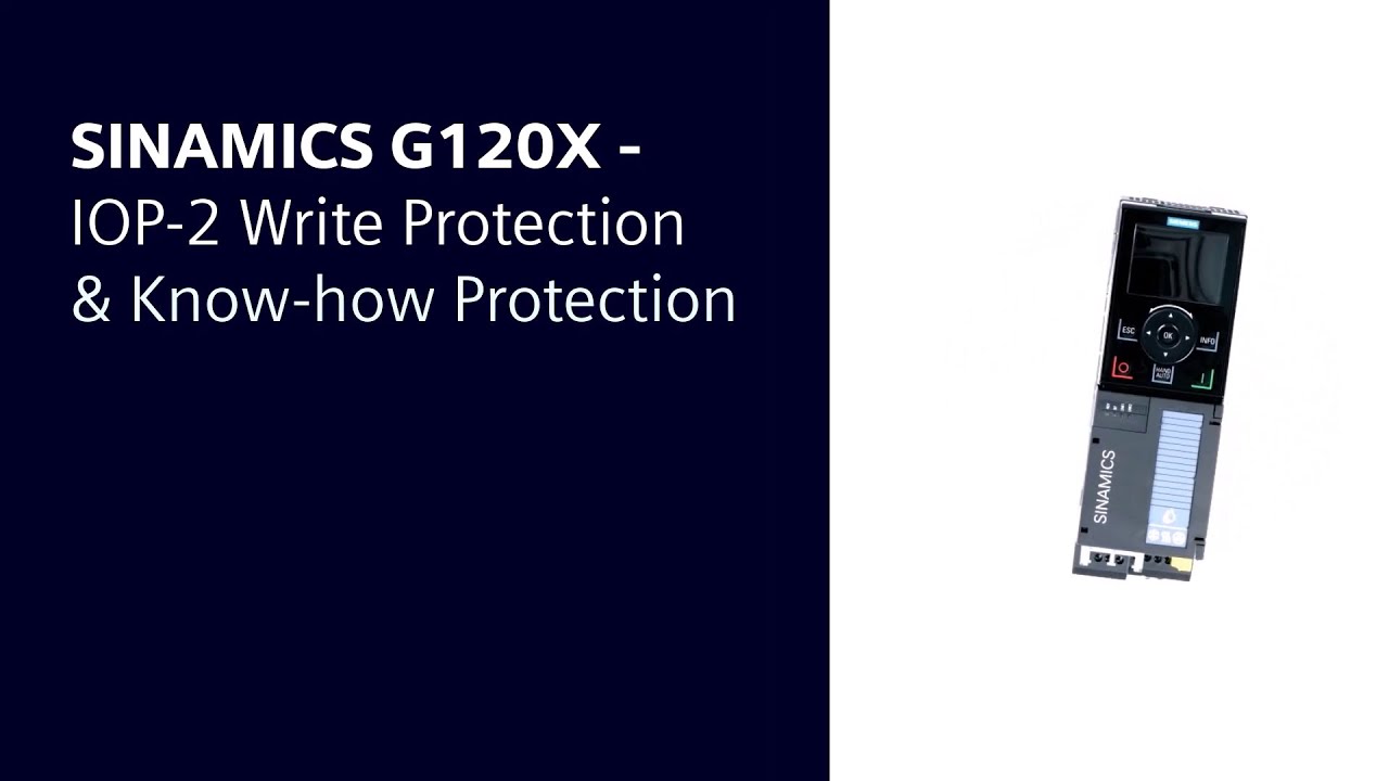 SINAMICS G120X - IOP-2 know-how protection and write protection