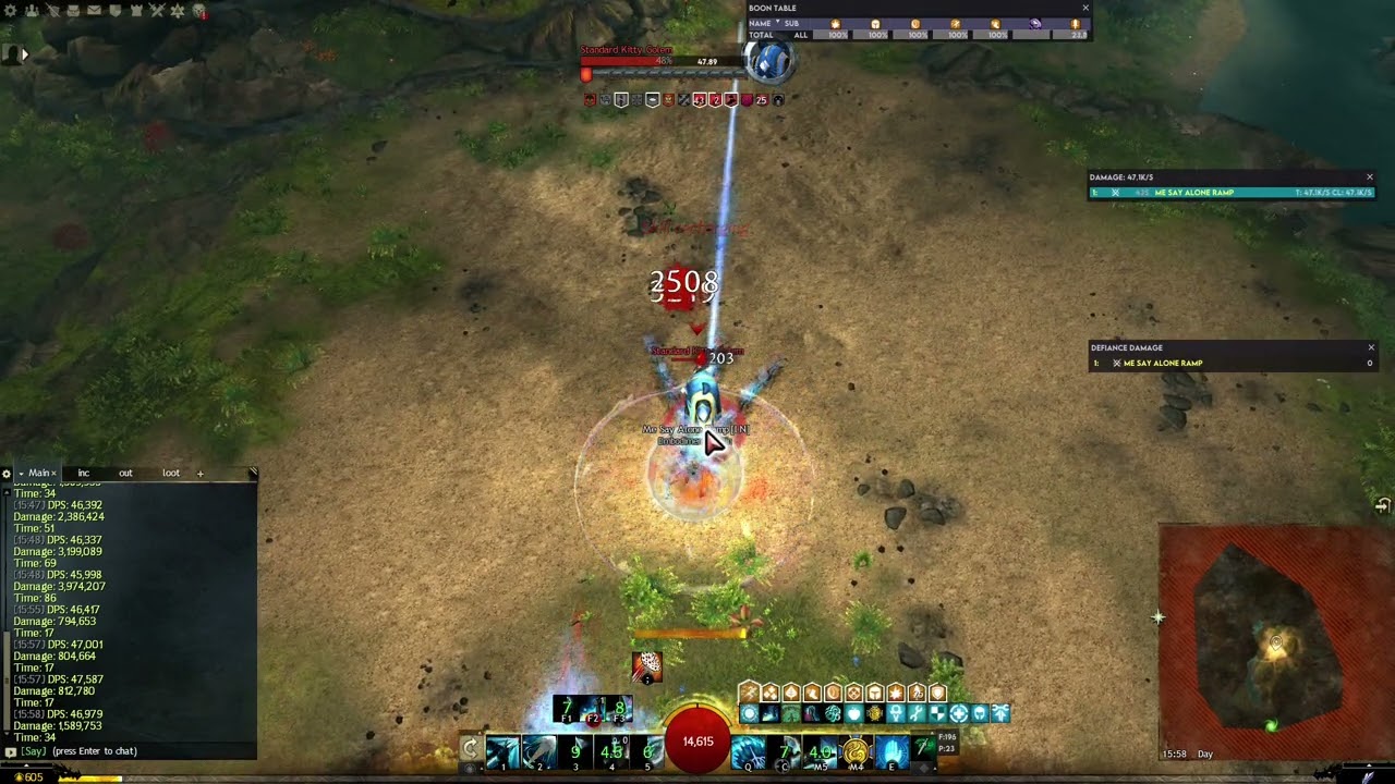 GW2 Scepter Condi Willbender warrior relic 46,742