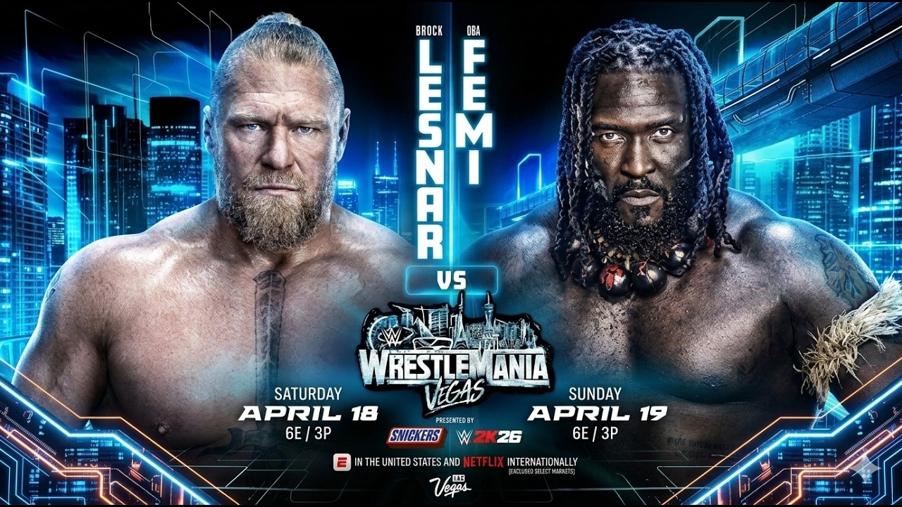 Брок Леснар против Оба Феми – WrestleMania 42 | WWE 2K25