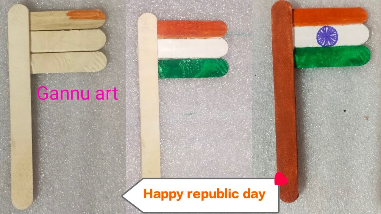 #How to make ice cream stick flag#Republic day craft#Flag drawing #26 jan decoration #flag #yt short