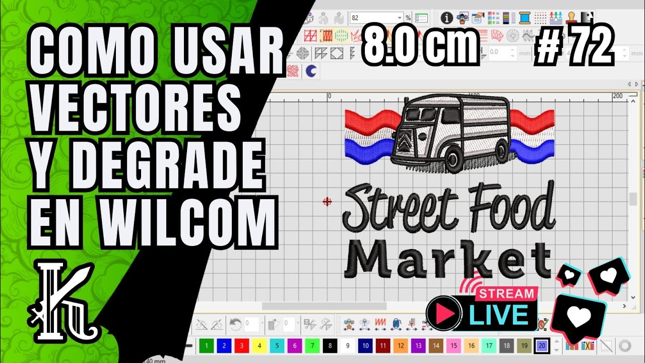 VECTORES Y DEGRADE ✔️ STREAM ✔️ WILCOM.