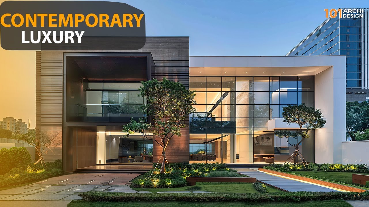 Contemporary Luxury House Balances with Modern Minimalist Elegance Architecture