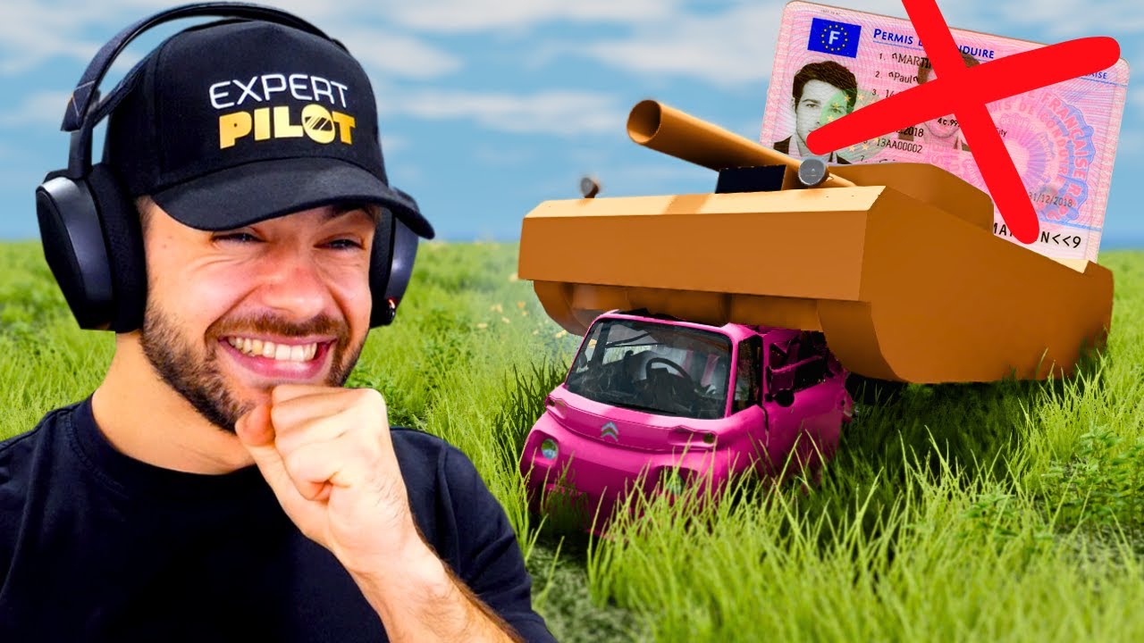 VOITURE SANS PERMIS VS GROS CHARS sur BeamNG