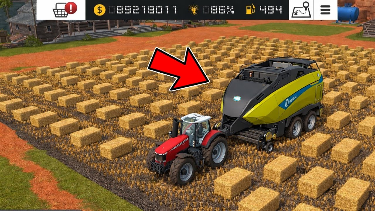 Use The Biggest Bales Machine IN Fs 18 : Farming Simulator 18 Gameplay | Fs18 Timelapse #fs18 