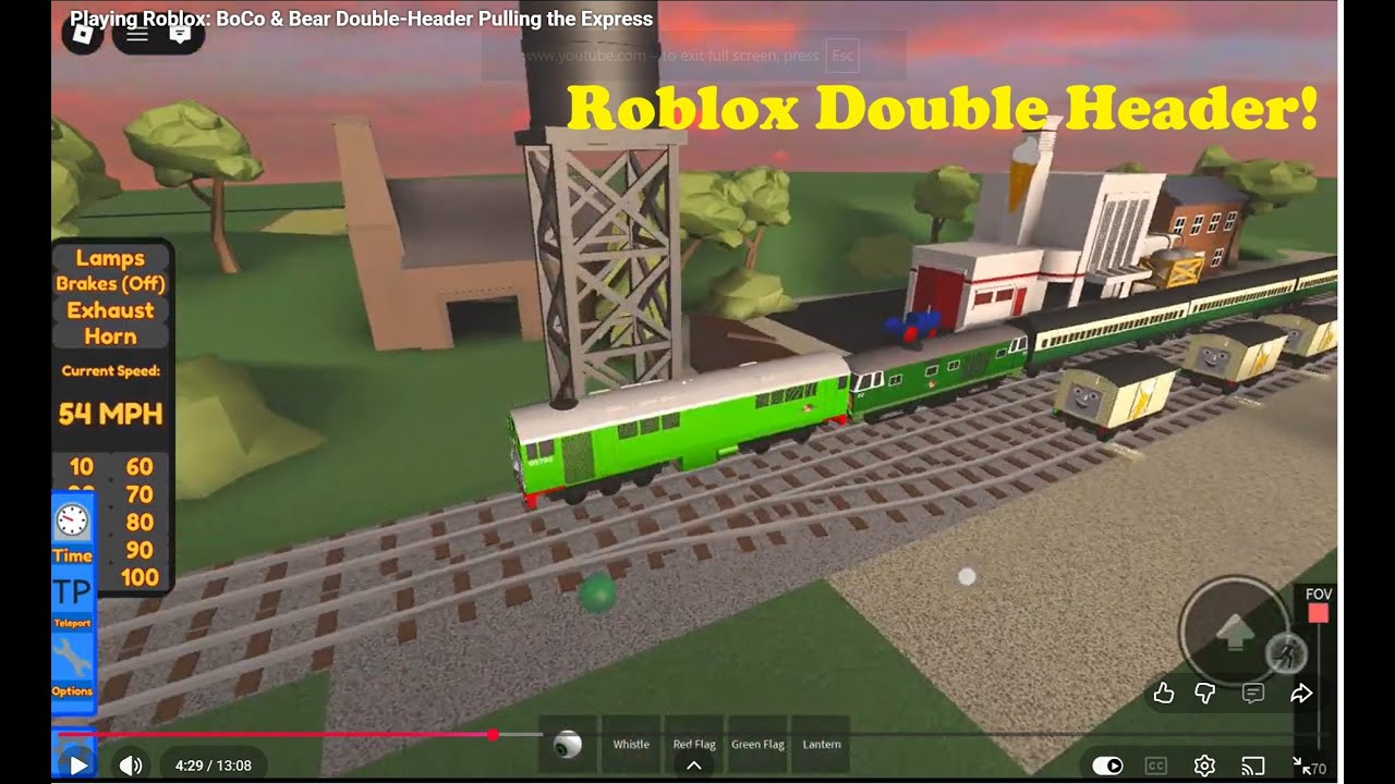 Playing Roblox: BoCo & Bear Double-Header Pulling the Express