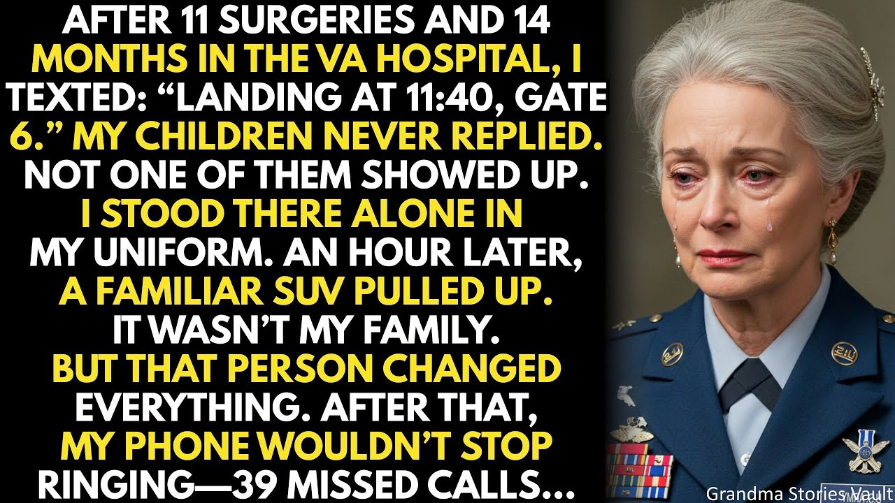 Back from 11 surgeries, 14 months in VA hospital. I texted: 11:40 AM, Gate 6. No one came. So I left