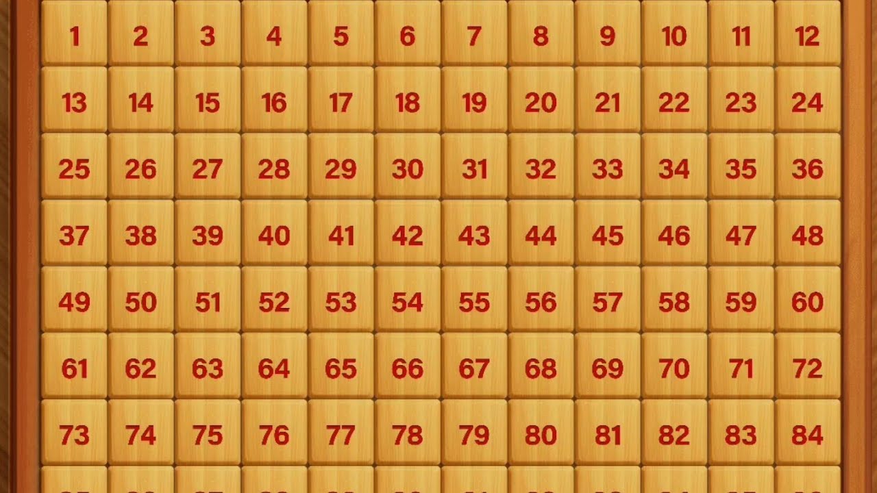 12x12  number puzzle
