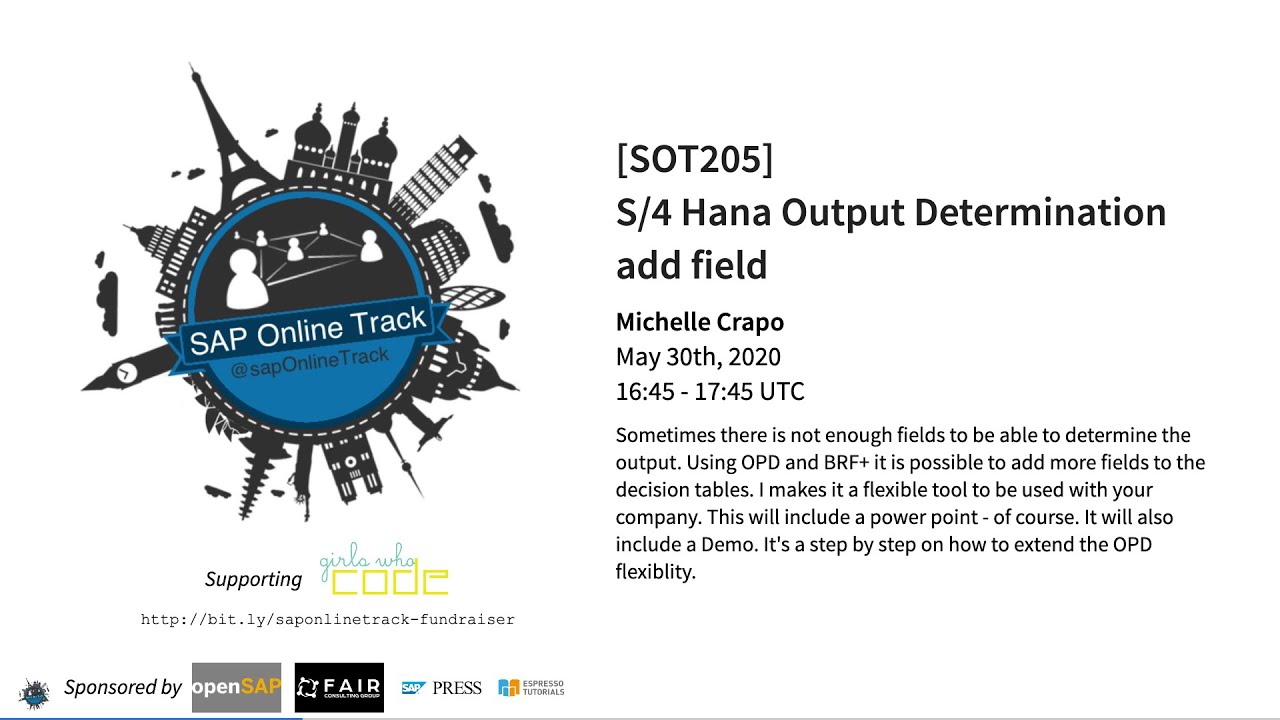 [SOT205] Hana Output Determination add field