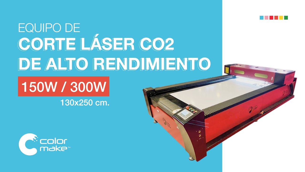 M&aacute;quina de Corte L&aacute;ser CO2 de 300W | Cortadora l&aacute;ser CO2 Industrial Color Make&reg;