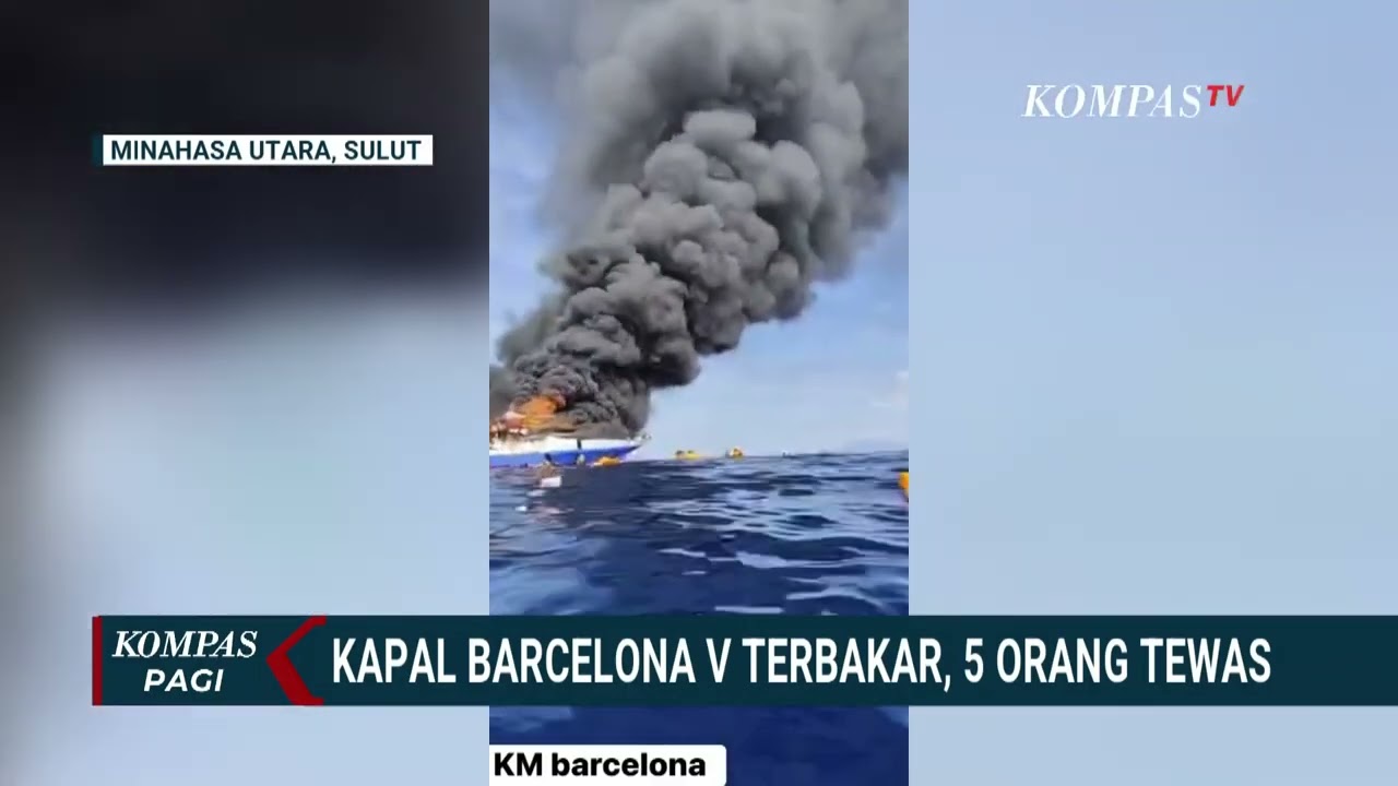 Kebakaran KM Barcelona V Tewaskan 5 Orang, Gubernur Sulut Api Diduga dari Kamar Penumpang   KOMPASTV