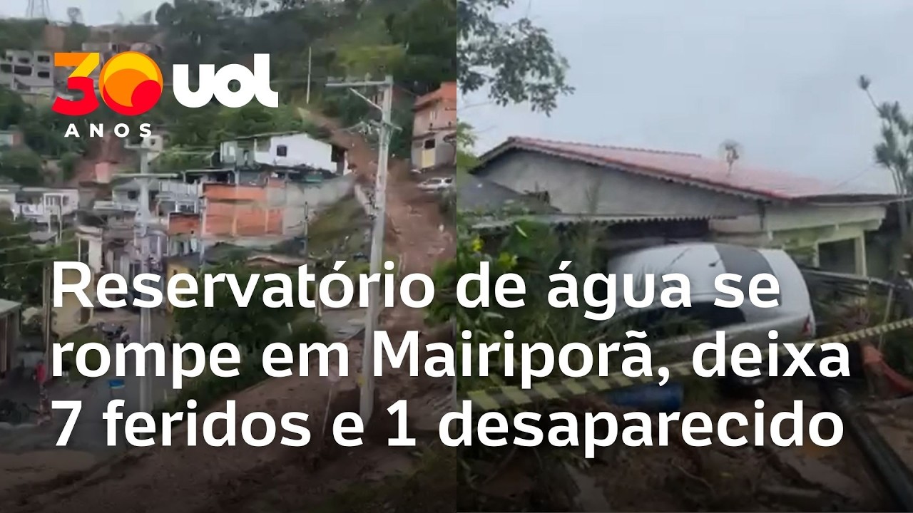 Reservatório de água se rompe em Mairiporã, deixa feridos e destrói casas e carros