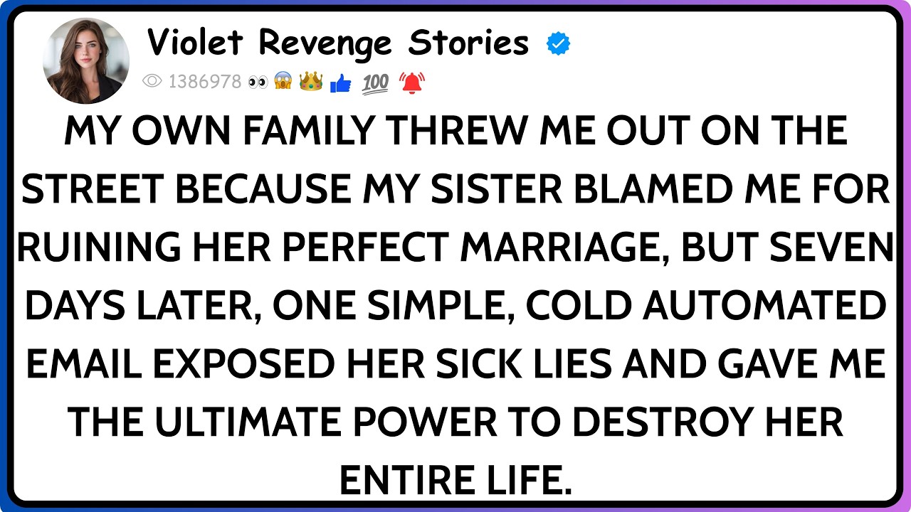 My Mom Kicked Me Out Because My Sister Blamed Me For Her Divorce, Then One Email Changed Everything