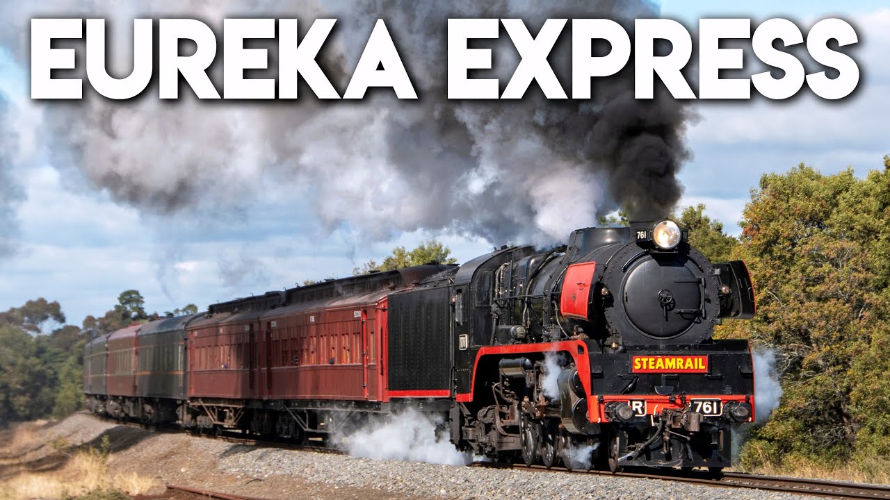 R Class Powers Across the Golden Plains! (Steamrail Victoria's Eureka Express) | R761