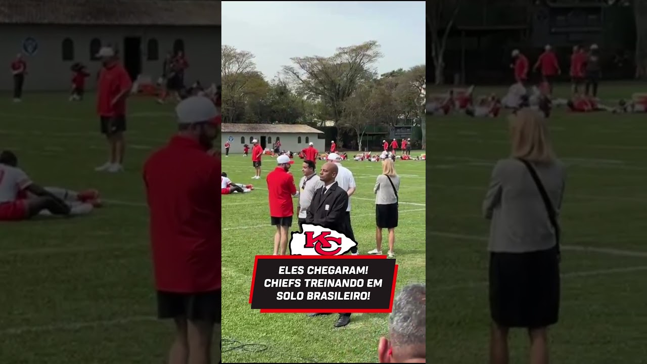 ELES EST&Atilde;O ENTRE N&Oacute;S! Chiefs treinando no Brasil #shorts