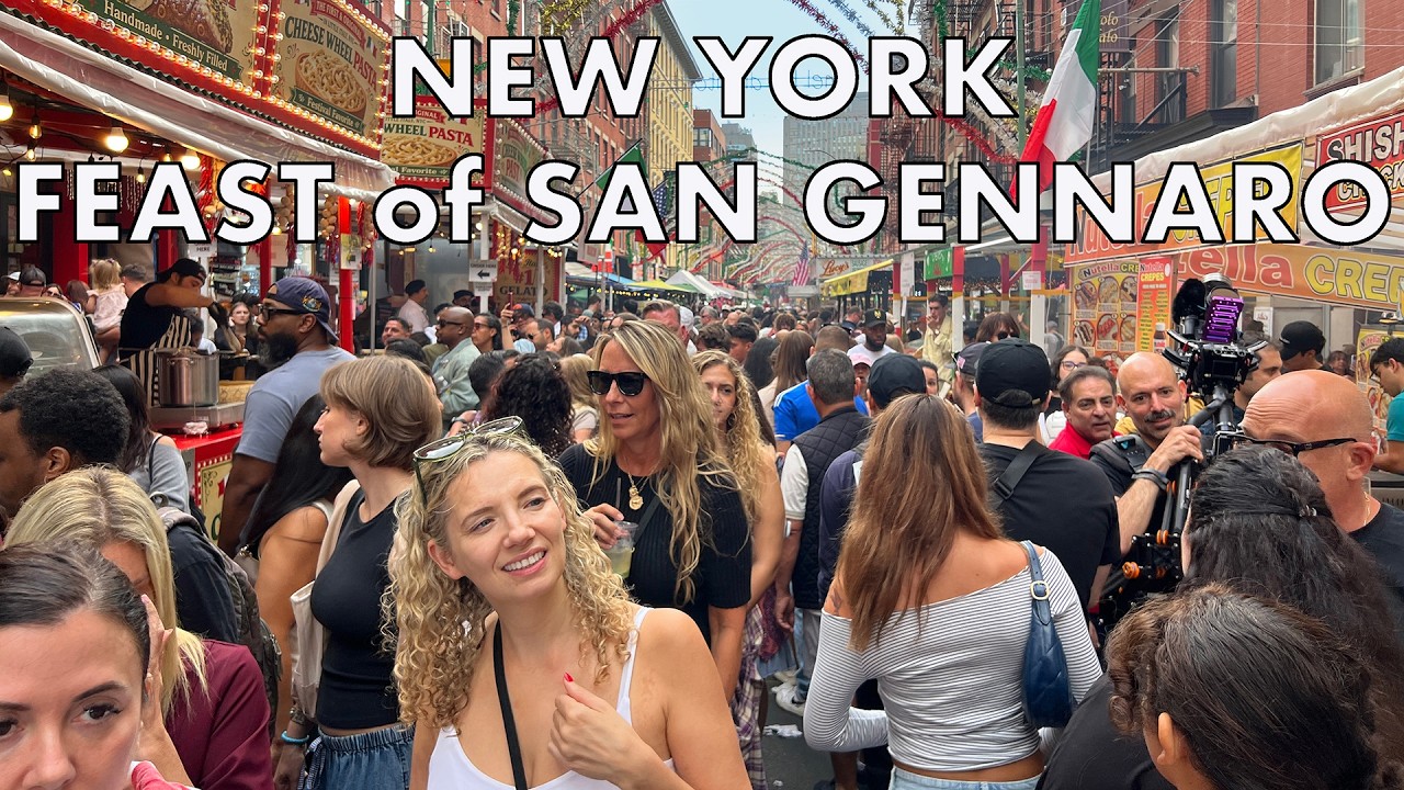 NYC Largest Street Festival: Feast of San Gennaro Walking Tour Opening Weekend 100th Annual 2026 4K