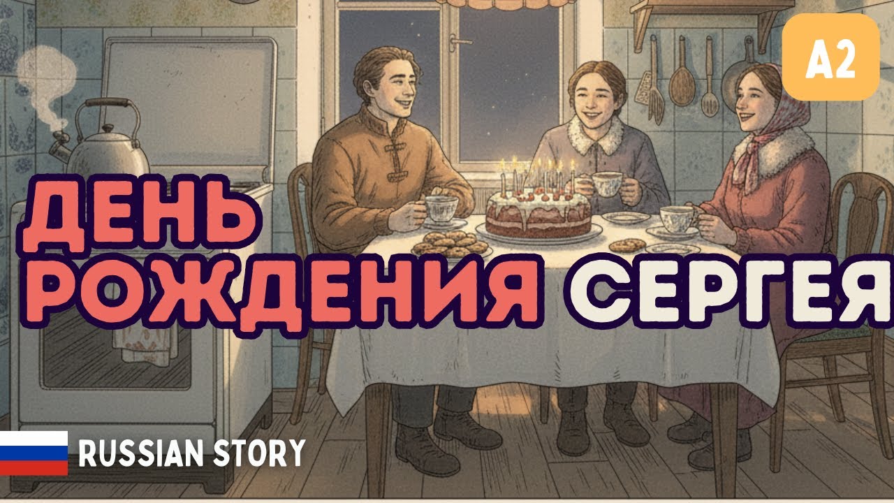 Sergey’s Birthday | Learn Russian with Stories (A2) 🇷🇺