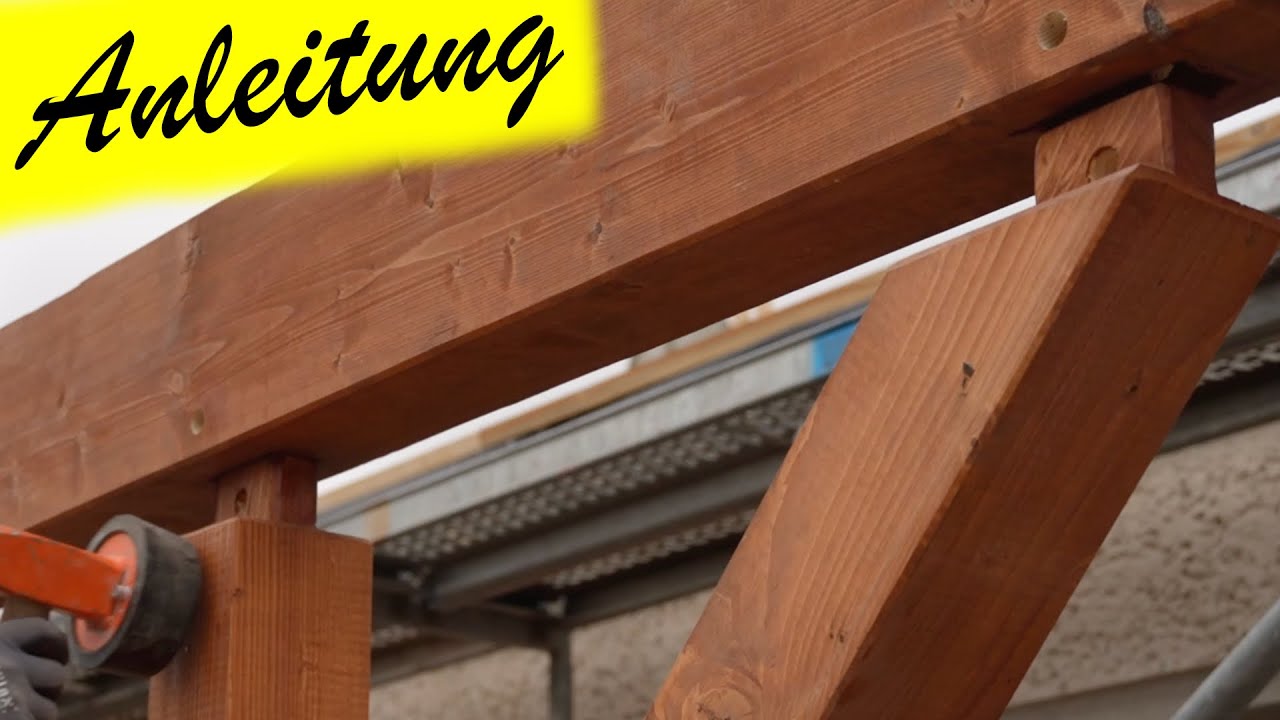Stabile Schlitz und Zapfen Verbindung für Carport anfertigen.
