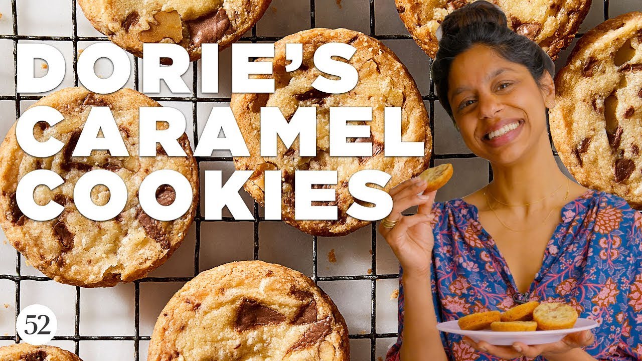 Chunky Chocolate & Caramel Crunch Cookies | Genius Recipes